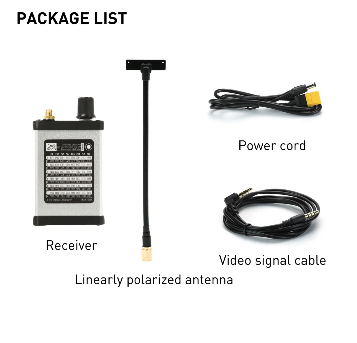 RushFpv 6.1G-7.2G / 4.8G-6.1G  XSPAN VRX Receiver Module Kit For RC Fpv Drone