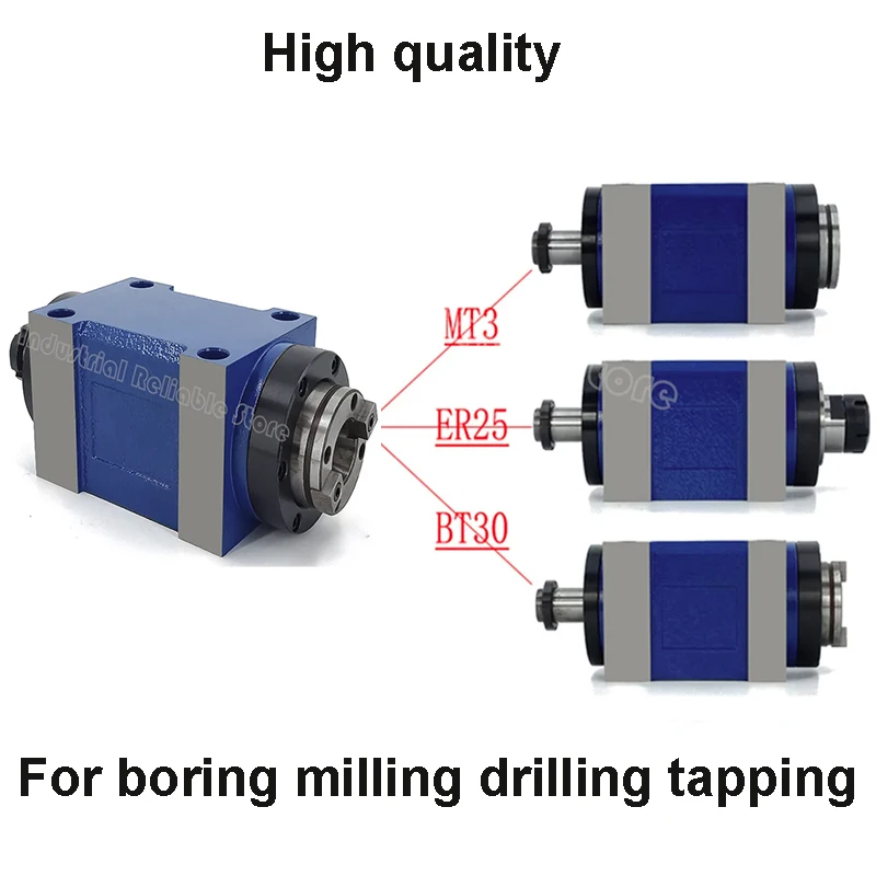 Power Head Spindle ER32 ER25 MT3 BT30 3000~7000rpm Machine Tool Spindle Head for Boring Milling Drilling Tapping - Power Unit