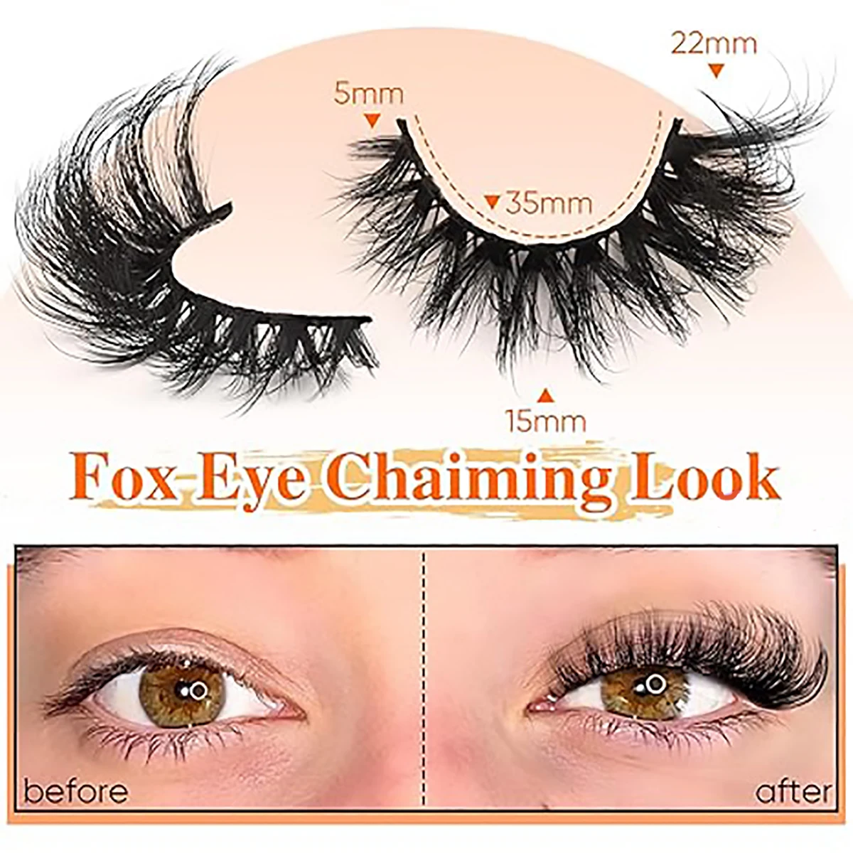 20 Pairs 3D Mink Lashes Cat Eyelashes Fluffy Wispy Volume Lashes Natural Feathery Effect Lightweight Flexible Band Fake Lashes