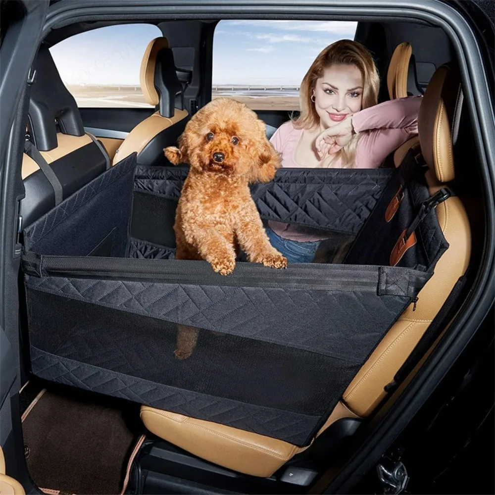 Single Seat Car Rear Pet Mat Hard Bottom Mesh Waterproof Anti-dirty Dog Car Cushion