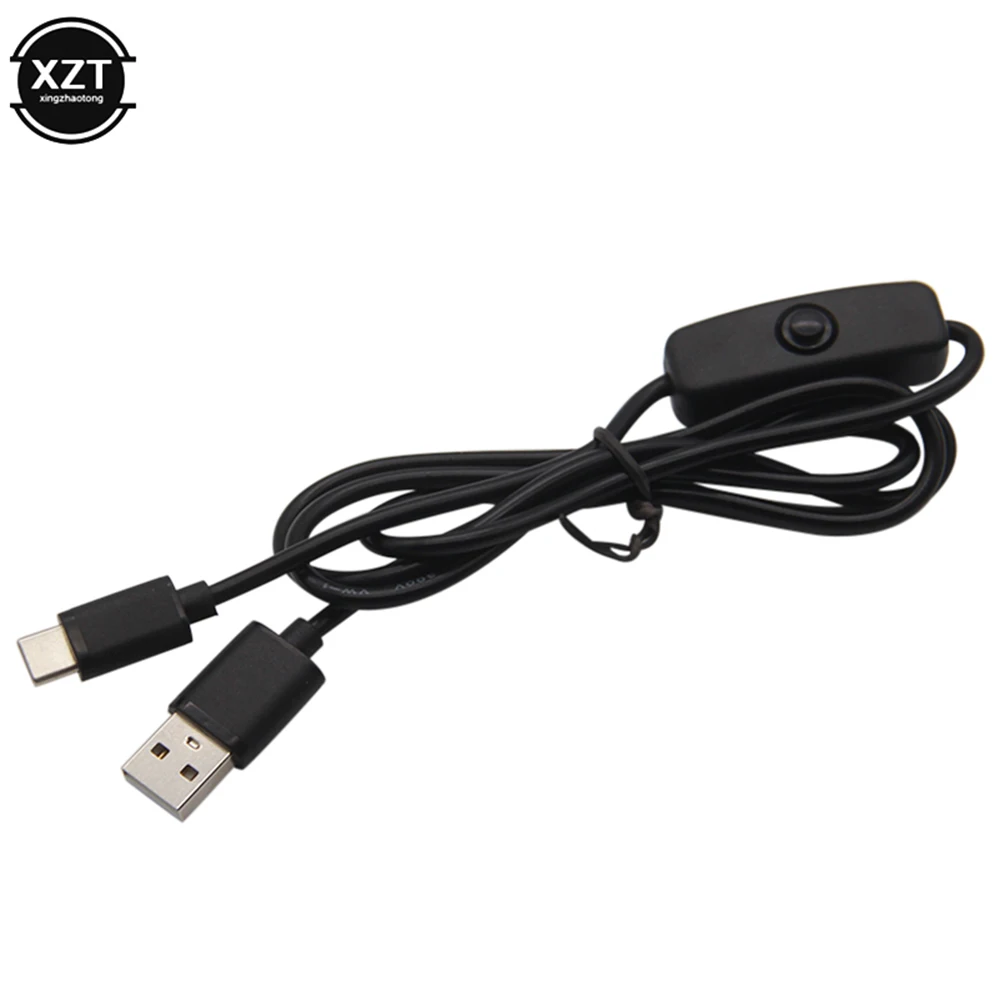 1 meter USB Type C 5V 3A Charging Cable for Raspberry Pi 4 Power Cable with ON/OFF Switch for RPI 4 Model B RPI 4B Computer