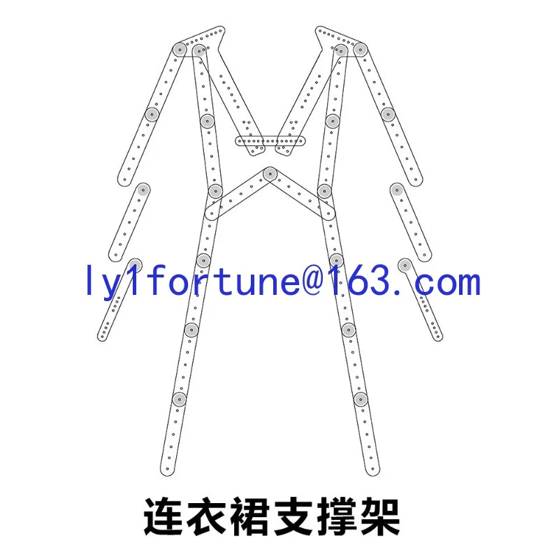 White background picture props clothing shooting, clothes posing props hanging hanger transparent acrylic invisible