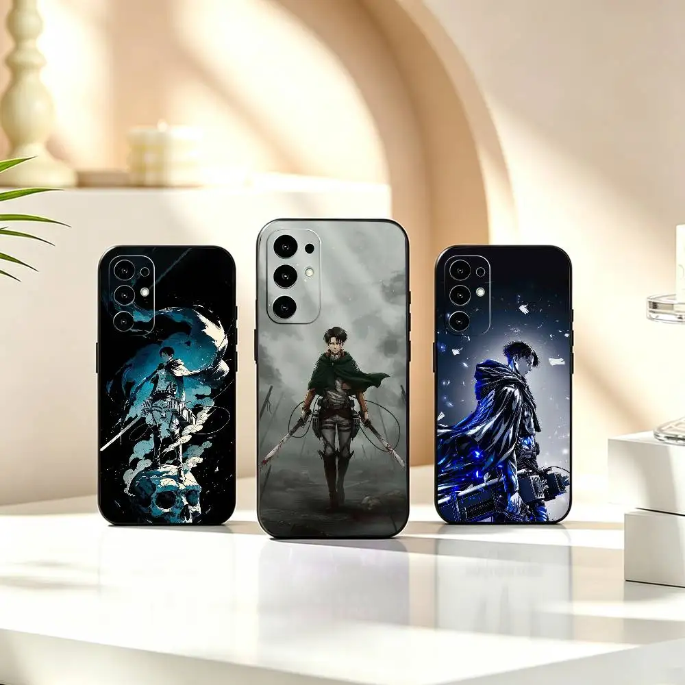 Levi Ackerman Attack on T-Titan Phone Case Black Silicone Soft For Samsung S26,S25,S24,S23,S22,S21,S30,Ultra,Plus,Fe,Lite