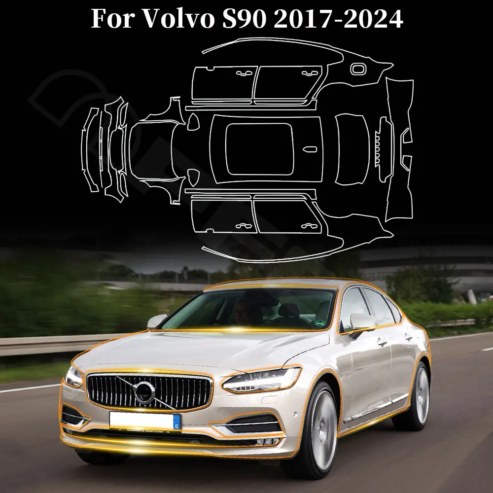 

PPF Paint Protection Film for Volvo S90 2017 2018 2019 2024 Precut Car Clear Kit Bra Transparent PPF TPU 8.5mil Sticker