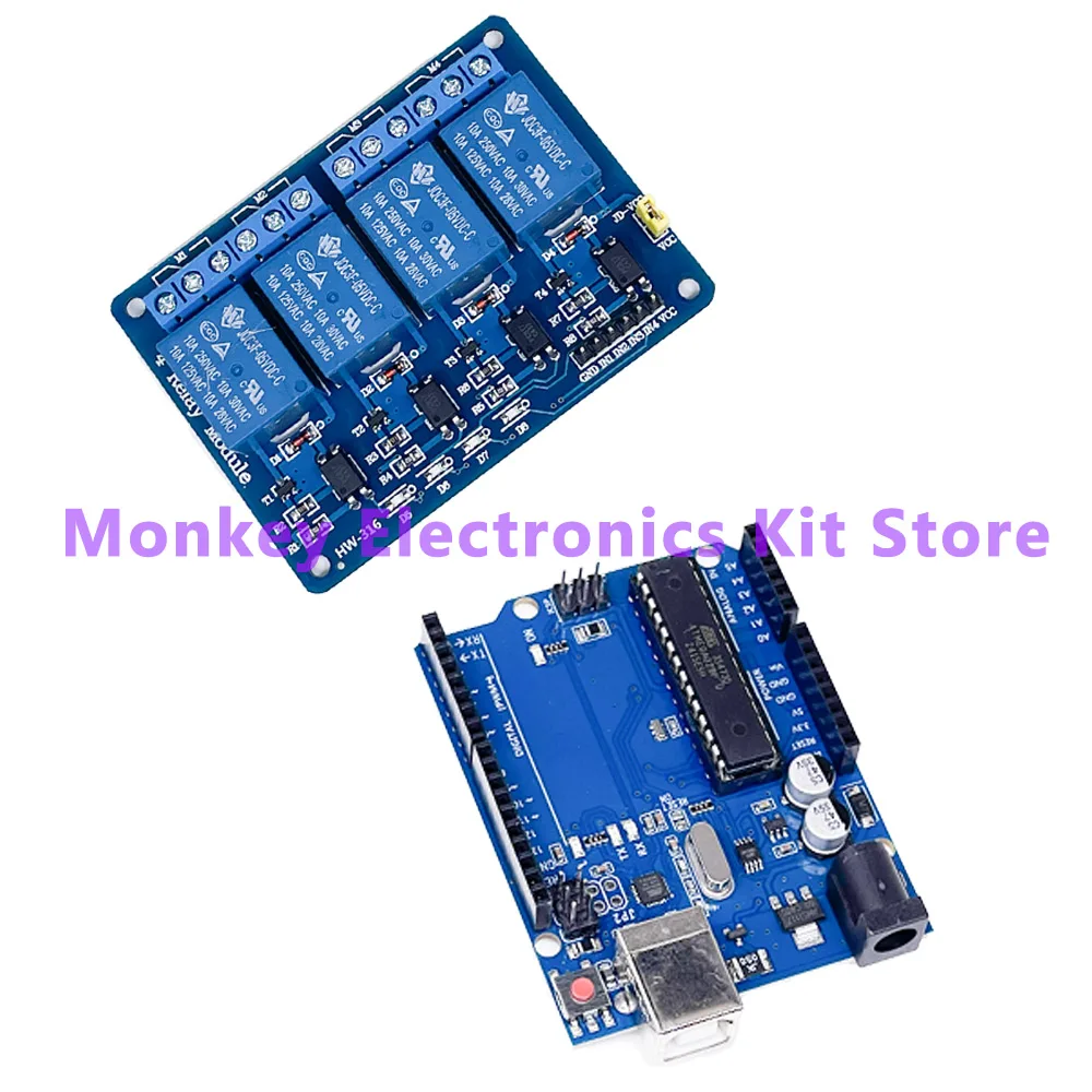 DIY Water Pump Soil Moisture Sensor Relay Module Automatic Irrigation System Self Watering DIY Kit 4WAY Garden Flower Greenhouse