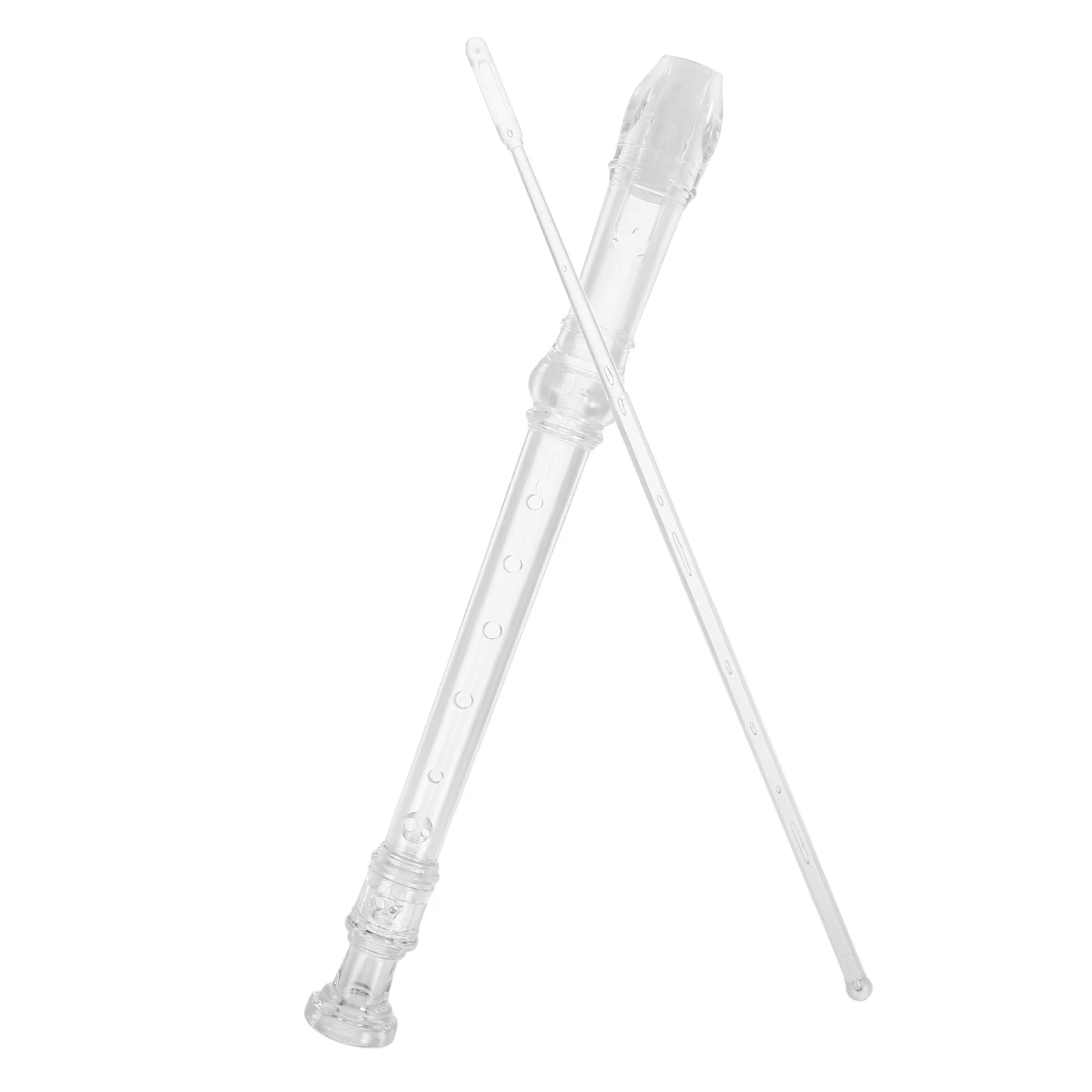 

8 Hole Transparent Recorder Clarinet Instrument Beginner Practice for Music Musical