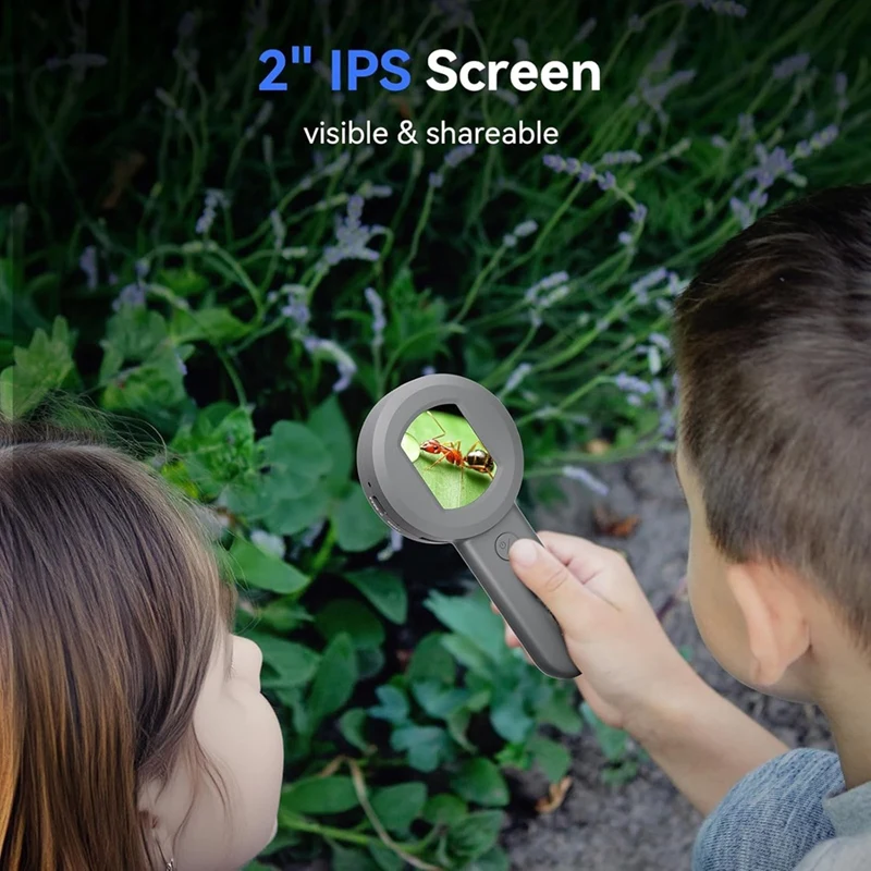 

2Inch Digital Microscope 100X Zoom Magnifying Glass With Light Coin Magnifier With 2 Color Light Mode