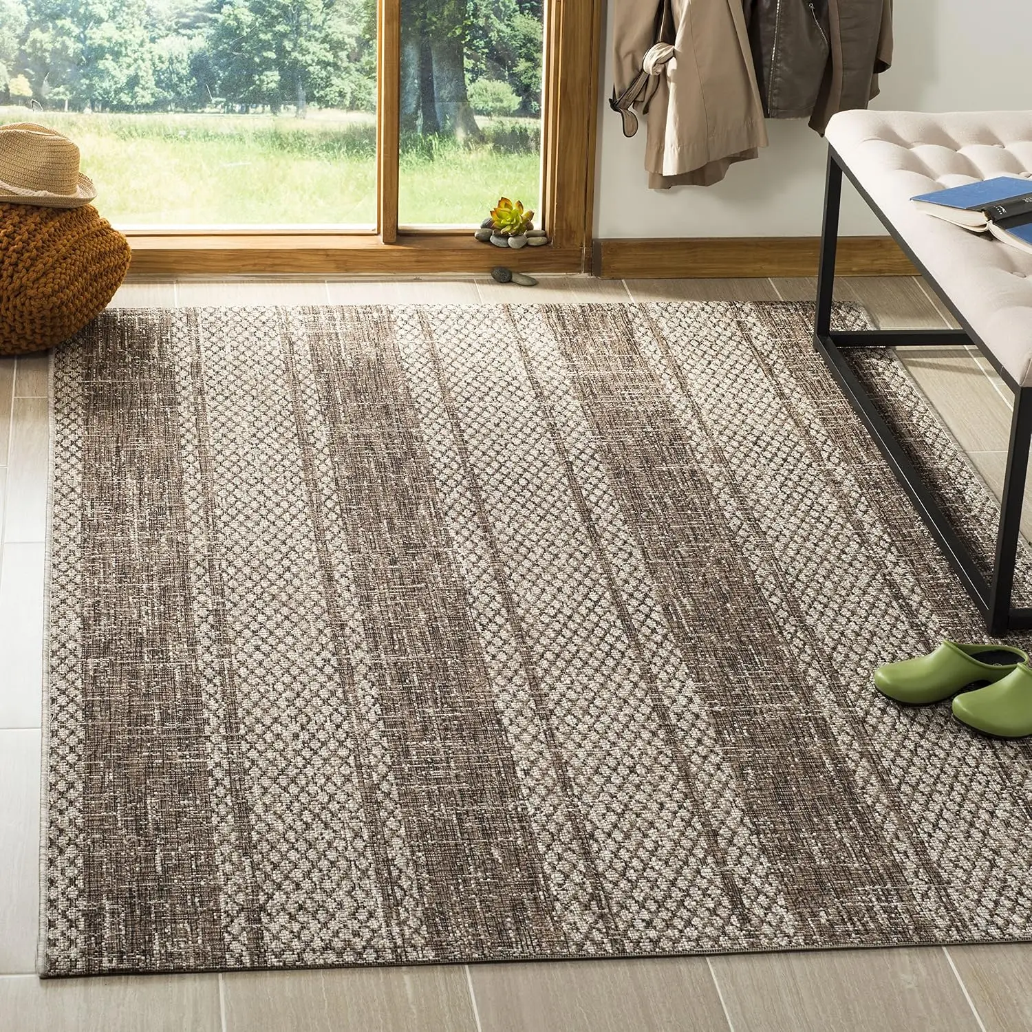 Washable Rug Outdoor Courtyard Collection - 5'3
