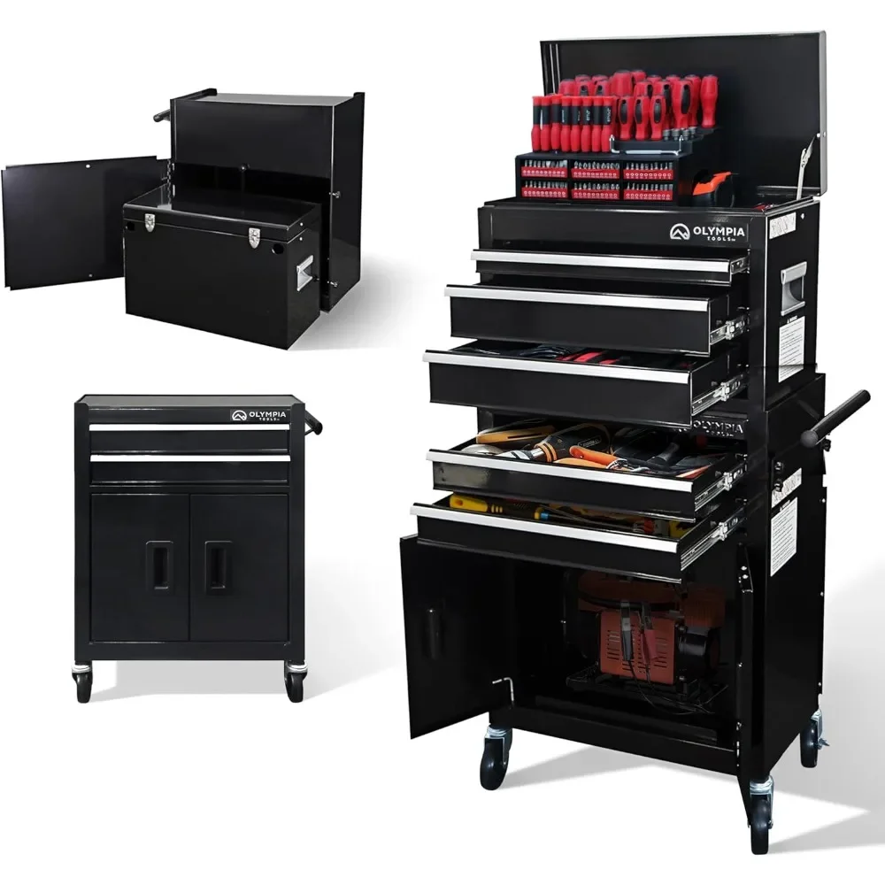 

20-inch Rolling Tool Chest with Drawers - 5-Drawer Tool Chest Cabinet on Wheels Locking Storage Cabinets Garage Organizers