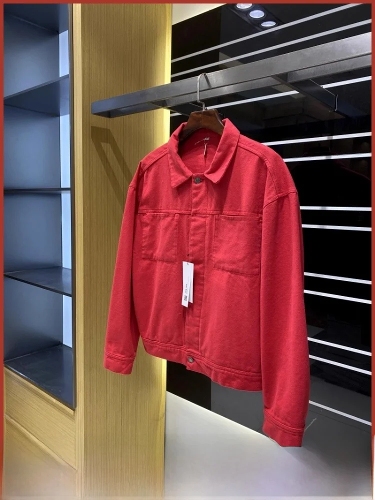 

Спани Заказ! Шкаф 549! Осень-зима, мужская удобная повседневная свободная рабочая одежда с воротником, модное пальто-джат