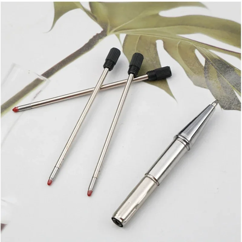 5/10/20/50 PCS 70mm Crystal Pen Refill Short Leads Blue Black Metal Pen Ballpoint Pen Refill School Supplies Office Stationery