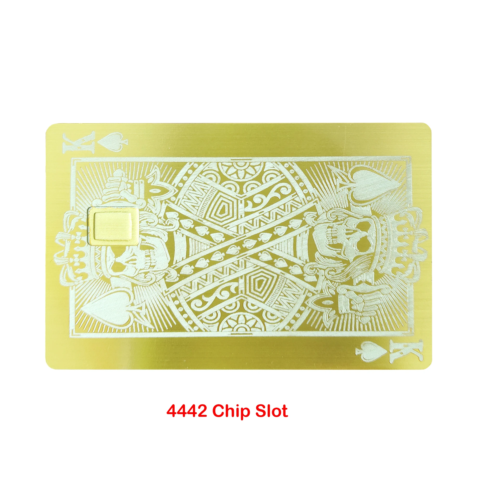 1 Piece Charlemagne Pattern Metal Membership Business Access Control Card that Can Be Printed with Name Date and Card Number