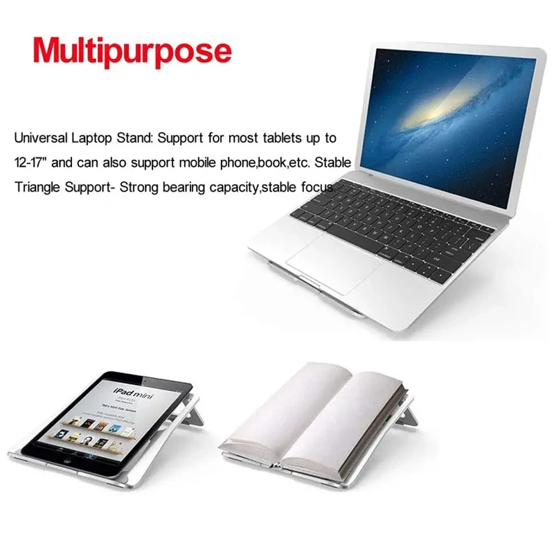 Laptop Tablet Stand Universal Adjustable Aluminium Alloy Foldable Stand Desktop Holder For Macbook 10\'\'-15.6\'\' Laptop Notbebook