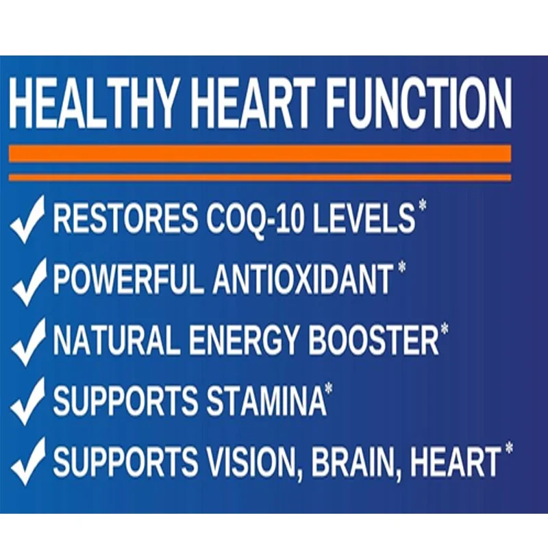Coenzyme Q10 Ubiquinone Coenzyme Q10-200mg Nutritional Supplement - High Absorption Capsules Without Soybeans