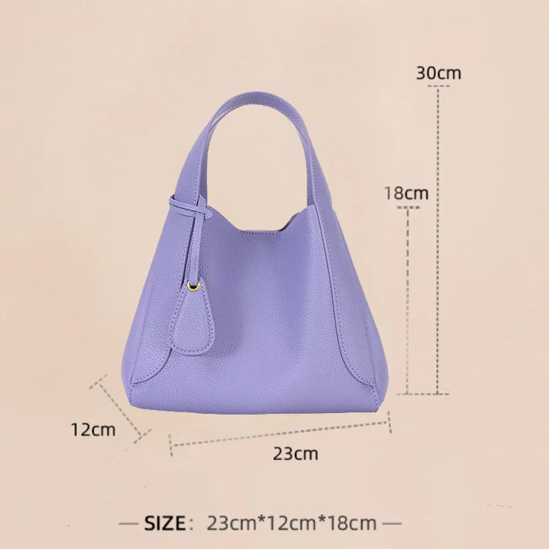 2022 New Fashion Genuine Leather Bucket Bag Elegant Single Shoulder Women\'s Bag Brand Design luxury Versatile Handbag