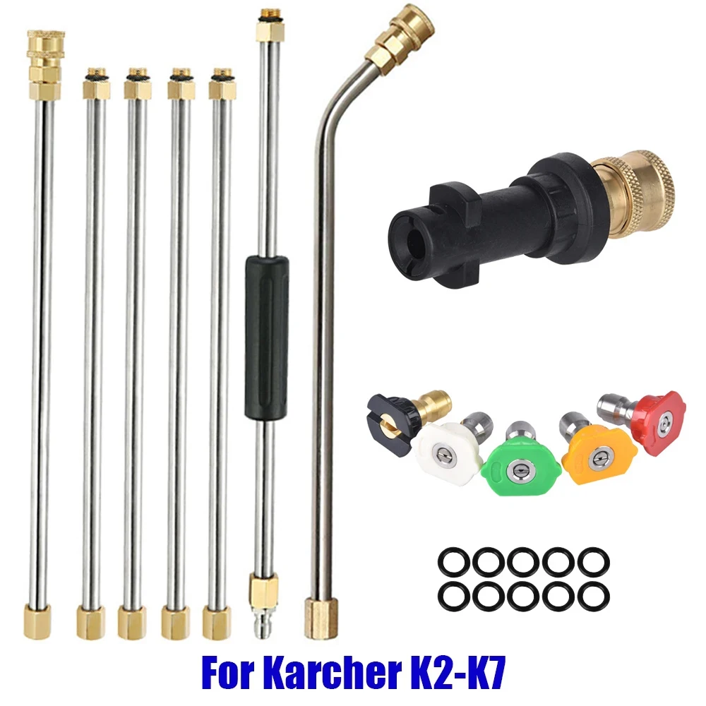 Car Washer Extender High Pressure Gun Nozzle For Karcher K2 - K7 Roof Cleaner Extension Foam Wash Lance Jet Set Auto Accessories