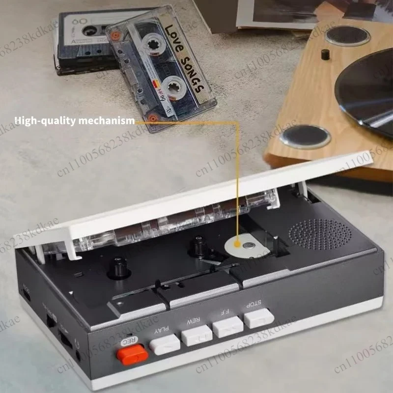 Vintage Cassette Tape Walkman Stereo Music Player Built In Bluetooth Speaker Recording Function With 3.5mm Headphone Port