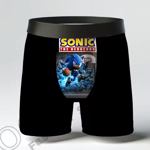 American Anime Sonic Men's Y2k Style Boxers Underwear Men's Shorts Boxers Men's Fashion Casual Comfortable Large Size Underwear