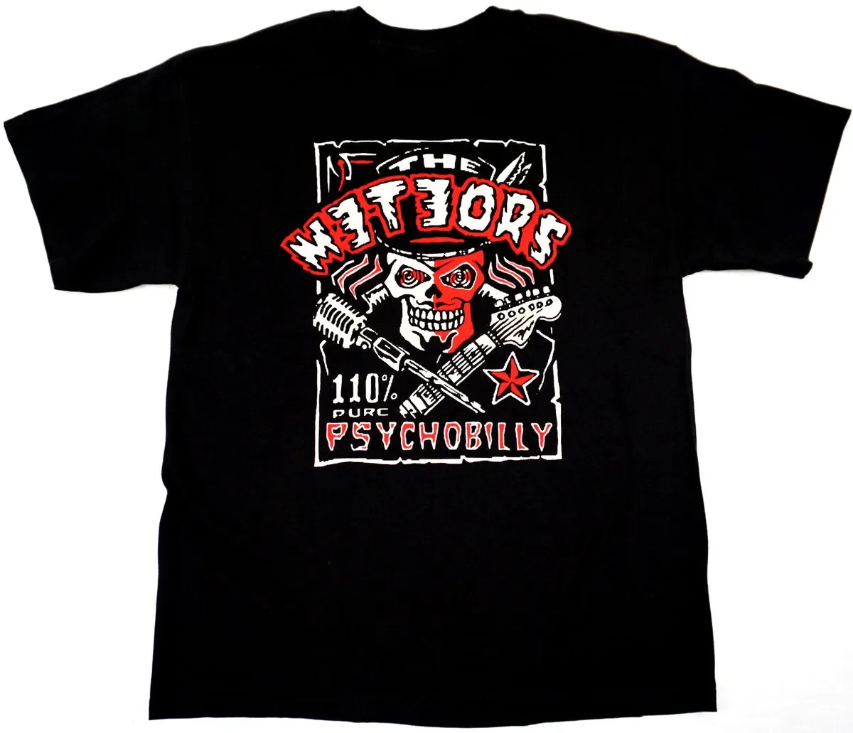 The Meteors 1985 Wreckin Crew Tour Shirt Classic Black Unisex S-5XL HB276