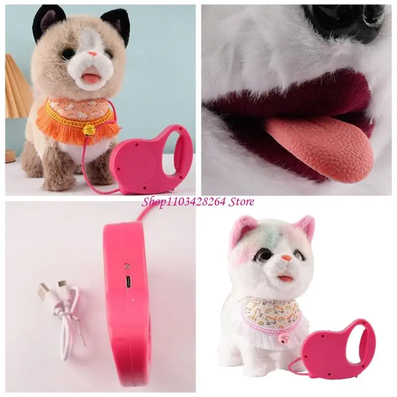 دمية روبوت كهربائية حيوانات محشوة لعبة أطفال لعب الأدوار دعم العاطفة لعبة الراحة