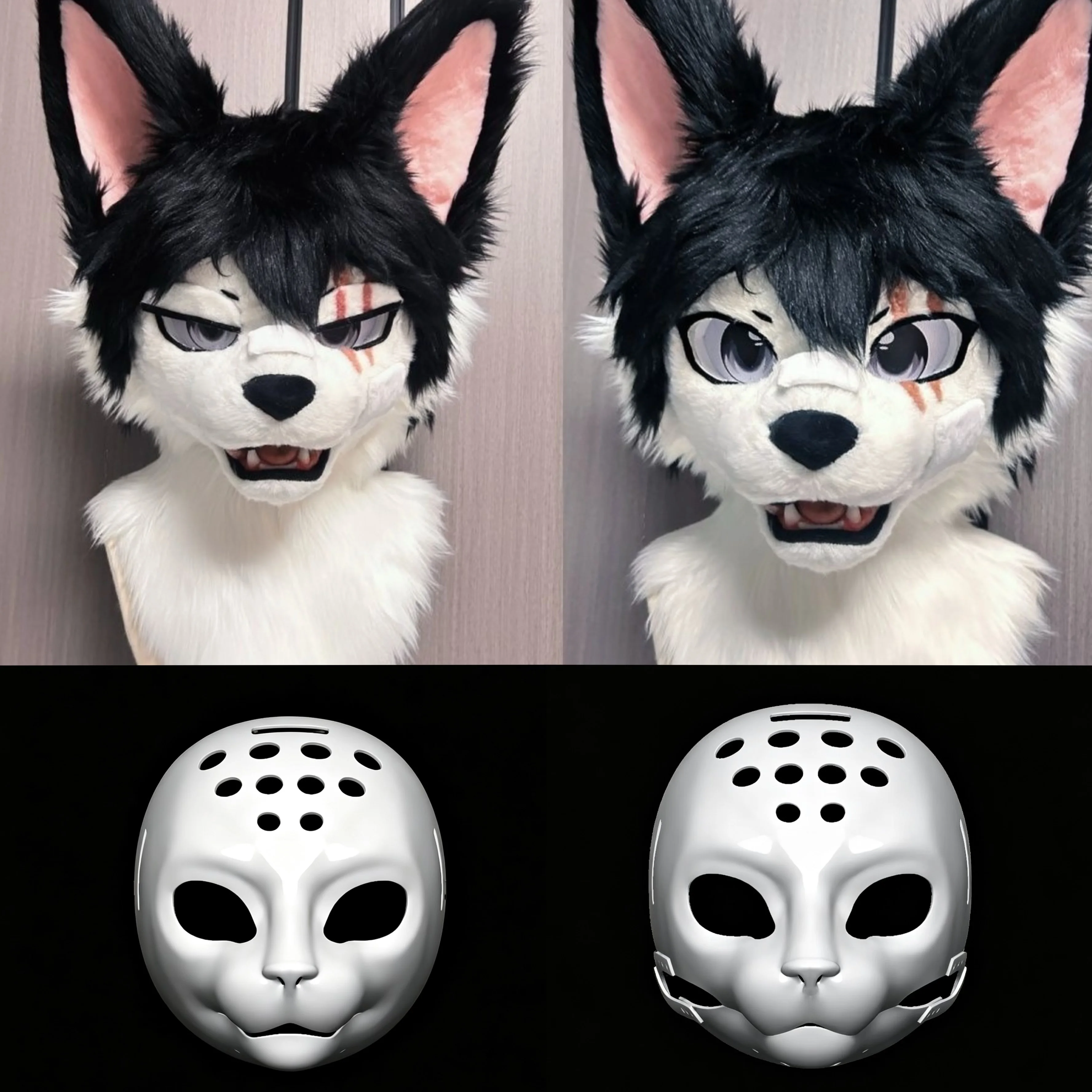 Base Mask Realistic Beast Skull Maine Coon Cat COS Beast Skull Anime Accessories