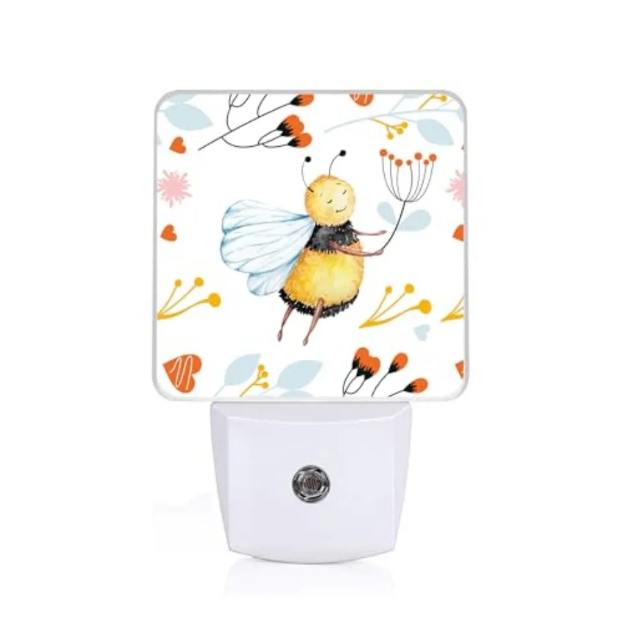 

Night Light, Plug-into Wall Flower Floral Nightlight Lamp with Dusk to Dawn Sensor, Led Lamp 0.5W Energy Efficient for Boys Gir