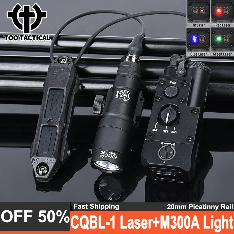 Tactical Airsoft Metal CQBL1 Red Green Blue Dot laser pointer Indicator IR Aiming Sight Surefir M300A Hunting Weapon Flashlight