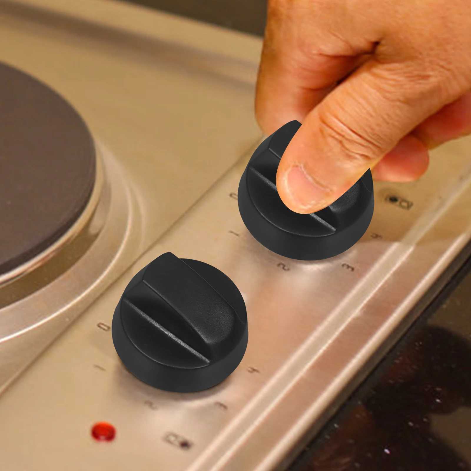 

Oven Knob Replacement Black Control Knobs for Stove Gas Electric Ranges Child Safety Universal Fit Air Fryer Fan Grill