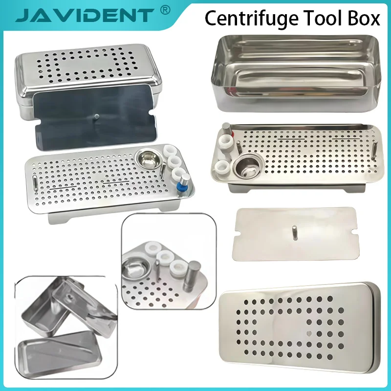 1Pcs Specialized Tool Box for Periosteal Centrifuges Dental Implant Membrane Press Box Stainless Steel, Heat-Resistant