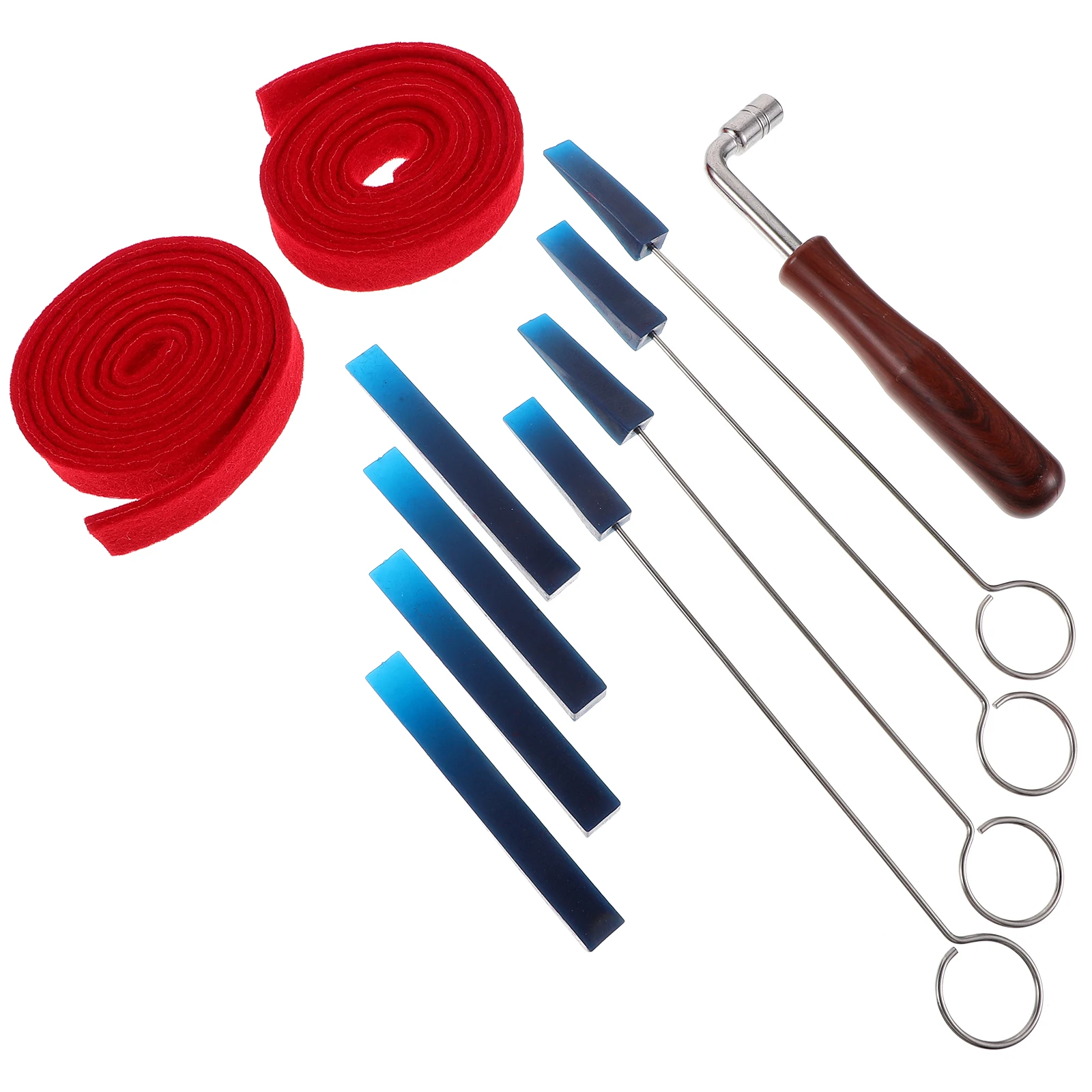 

1 Set Piano Kit Professional Tuning Tools Set For Piano Repair Light Portable Durable Metal Rubber Tools Handle Damper Sticks