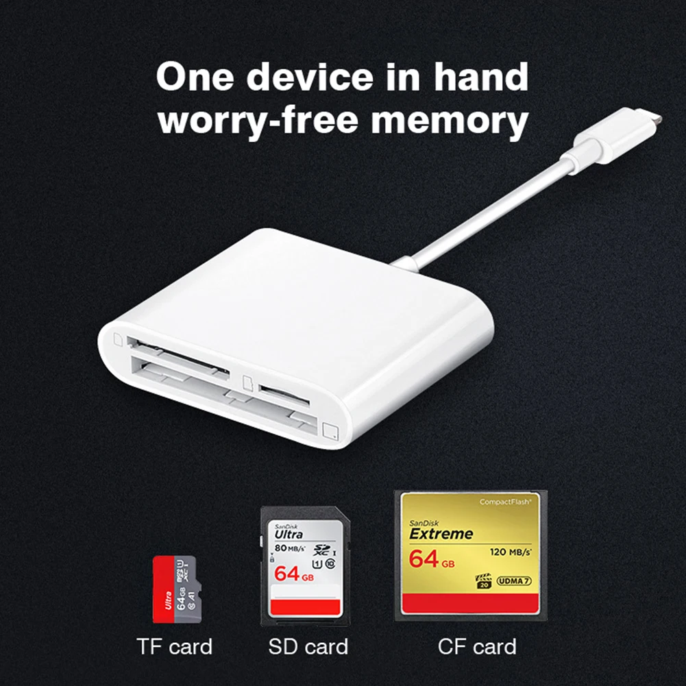 3-in-1 Type C Adapter TF CF SD Memory Card Reader USB C Card Adapter For Macbook Huawei Samsung Xiaomi OTG Writer Compact Flash