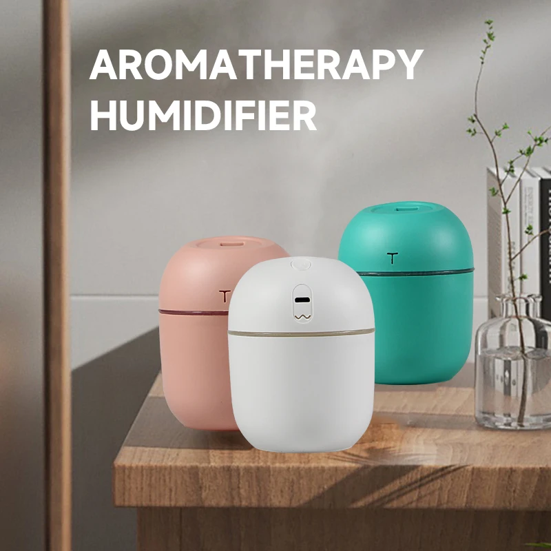 2pcs Mini USB Aroma Diffuser 220ml Ultrasonic Air Humidifiers Mute Car Diffuser Portable Essential Oil Diffuser with LED Lights