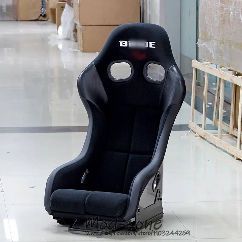 JDM ZETA IV LOWMAX Light Weight Carbon Fiber Fiberglass Shell Black Fabric Car Tuning Fixed Bucket Racing Seat