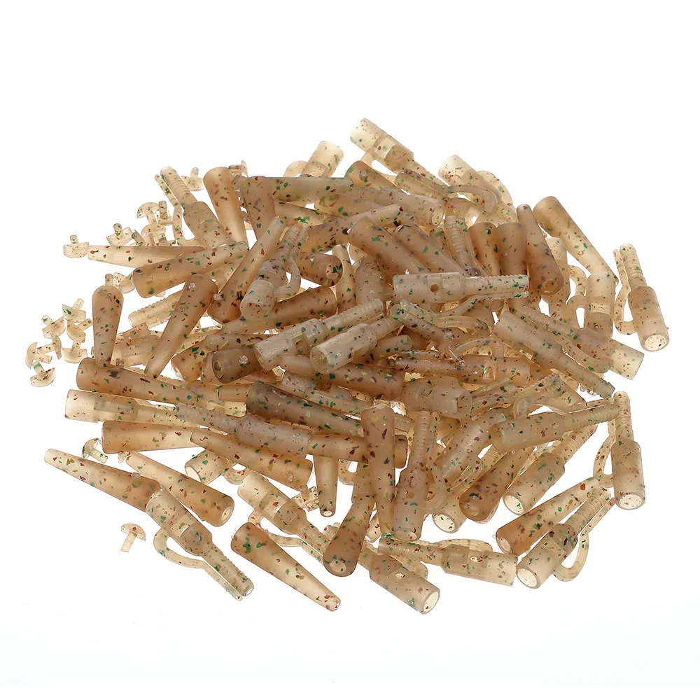 

50 комплектов уличных безопасных зажимов для свинца, аксессуары для снастей для ловли карпа, безопасные зажимы для свинца с булавками, резиновые трубки для хвоста, рыболовный инструмент