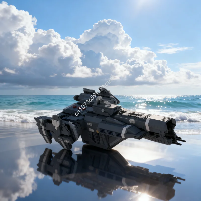 

1201 деталь: Конструктор MOC «Легкий фрегат класса Чарон» UNSC Aegis Space — креативный набор для сборки, идея для подарка на Рождество