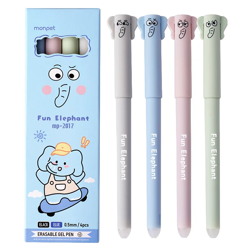 4PCS Creative Animal Pattern Ballpoint Pens Funny Themed Copywriting Ballpoint Pens School Office Stationery Writing Supplies