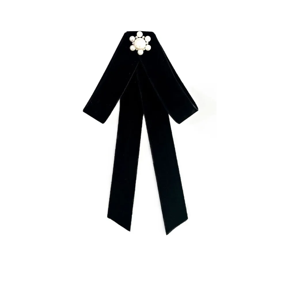 

Awareness Black Ribbon Pin Skin Cancer Melanoma Cancer Black Bow Brooch Pin Pearl Flower Velvet Mourning Badge Brooch Party