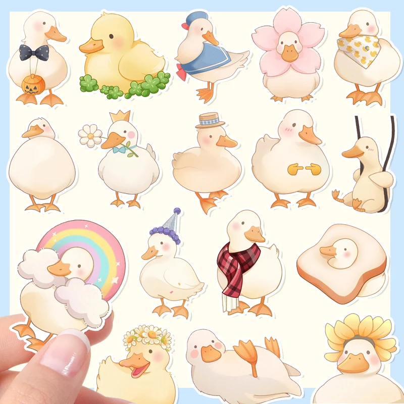 25 cartoon cate duck kawayi Phone/PC Car Phone Self Adhesive Scrapbook Stickers Car Sticker Wedding Decorations