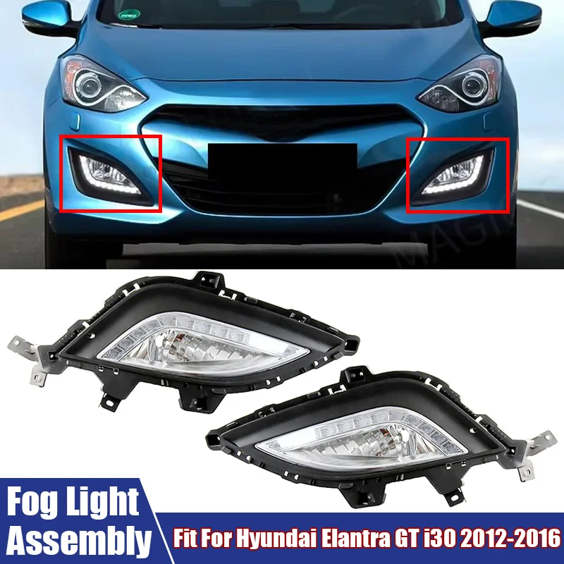 

Fog Lamp Assembly Car Front Bumper Fog Lamp Fit For Hyundai Elantra GT i30 2012-2016 86563A5030,86564A5030,92201A5100,92202A5100