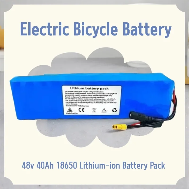 

Electric Bicycle Battery 48v 40Ah 18650 Lithium-ion Battery Pack 13S2P + Charger