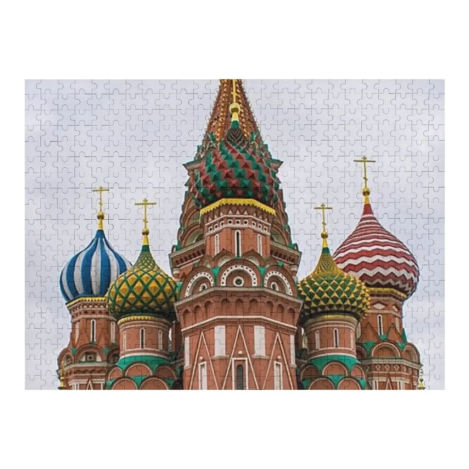 سانت. أحجية الصور المقطوعة لكاتدرائية باسل مخصصة مخصصة مع ألغاز اسم خشبية مخصصة للصور