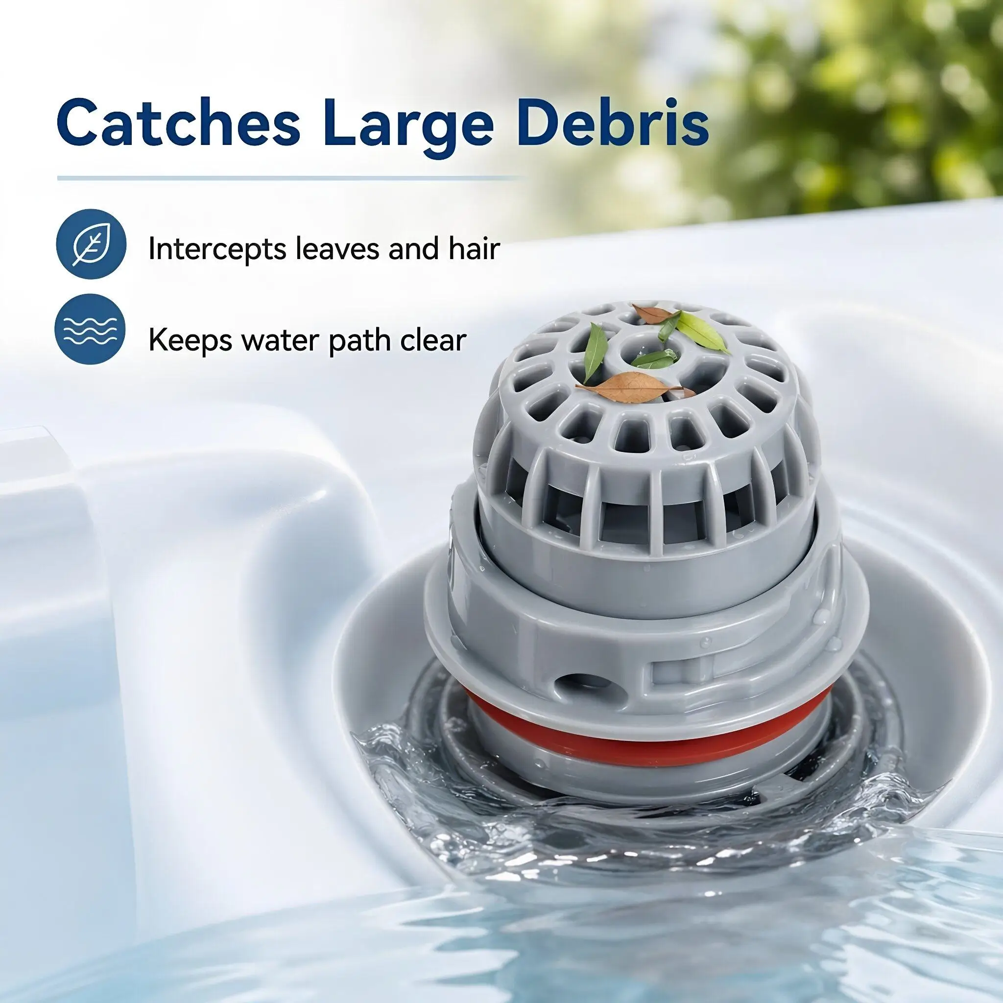 Pool Top Debris Screen Strainer ABS Hot Tub Dispenser Filter Pool Hot Tub Spa Part with Seal Swimming Pool Screen