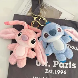 Disney-llavero de peluche de Lilo & Stitch para niños, suave y cómodo juguete, colgante de mochila, 16cm