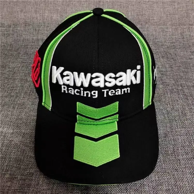 MOTO GP Kawasaki Embroidery Motorcycle Off road Motorcycle Fan Sunscreen Racing Hat Baseball Hat Sun Hat