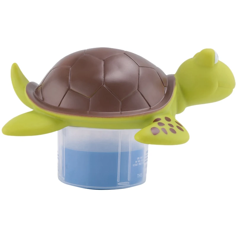 Turtle Floating Pool Chlorine Dispenser Fun Cute 10 Inch Green Turtle Animal Floater Decoration