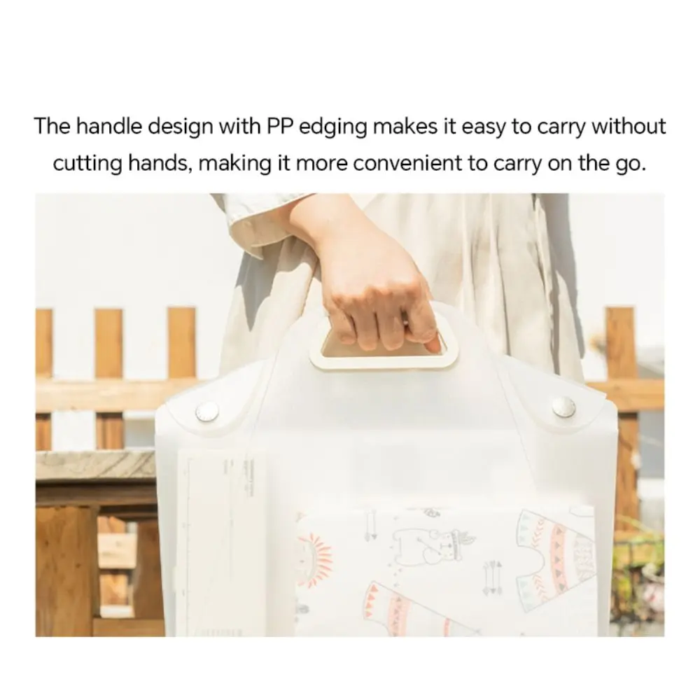 Creative Snap Button A4 File Folder Portable Large-capacity File Bag Waterproof Bill Package School Office