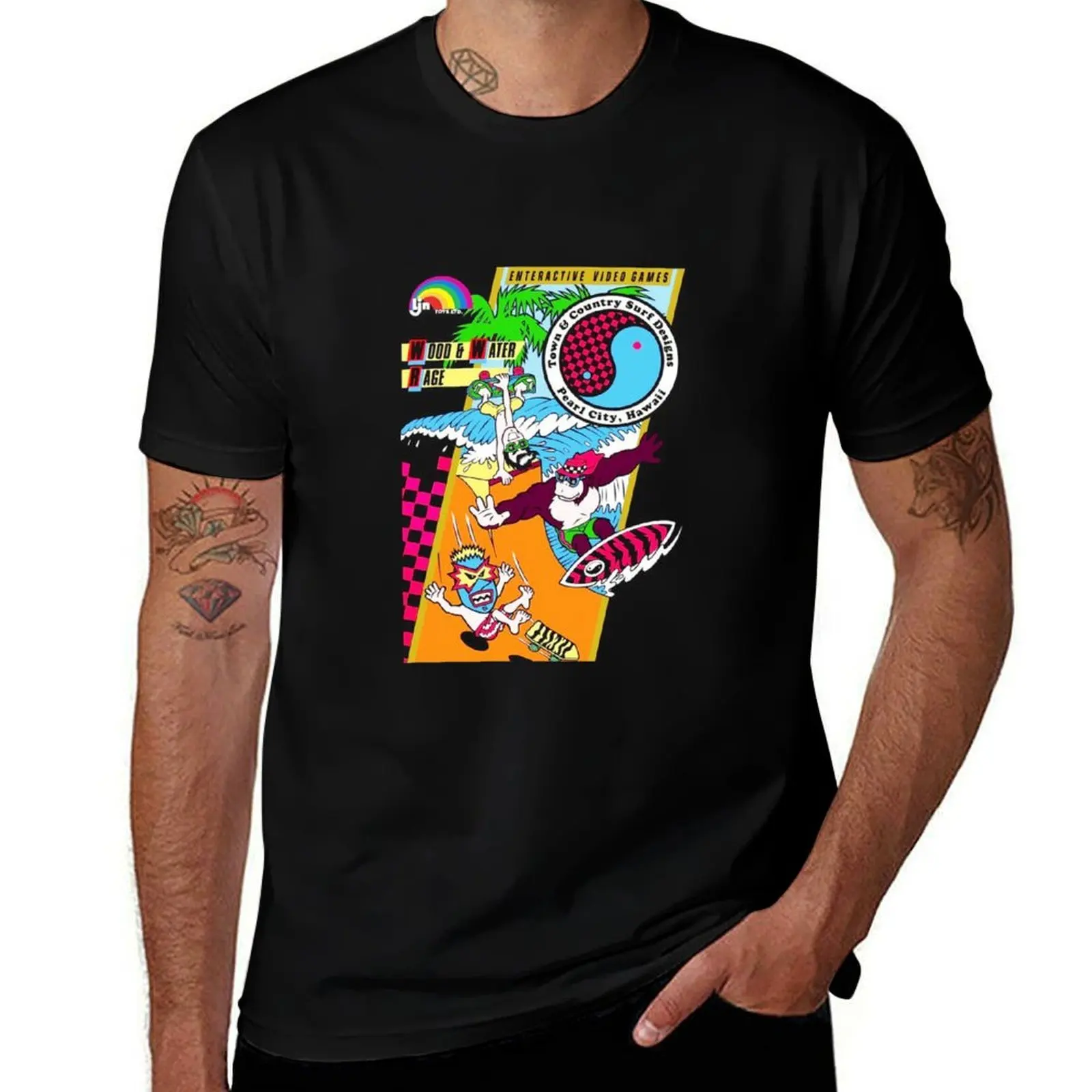 Wood & Water Rage T-Shirt Plus Size Quick Dry Sports Tee