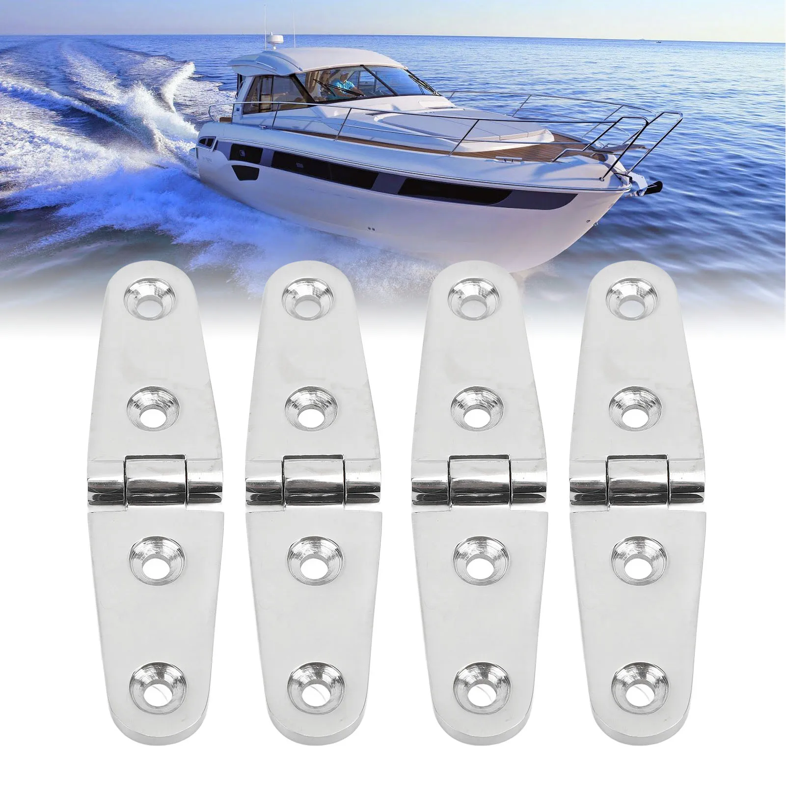 Boat Hatch Hinge 316 Stainless Steel Rust Proof Sturdy Marine Hatch Hinge for Yacht Boat Stainless Steel Hinge