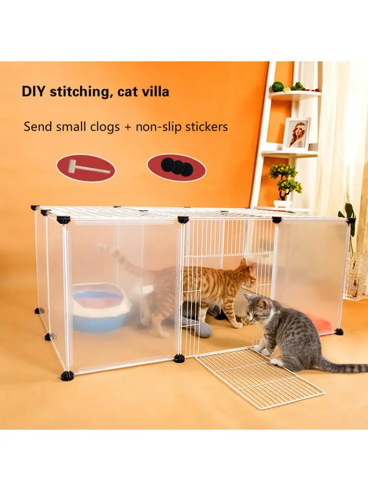 Anti-jump Cat Cage, Large House, Double Litter Fence, Indoor Isolation