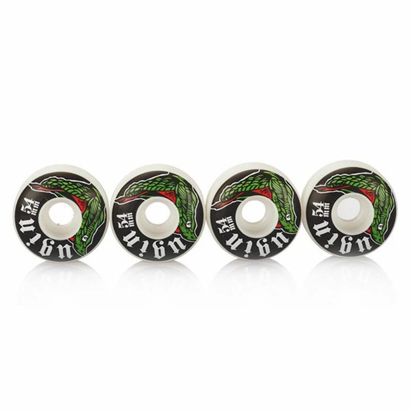 UGIN 4 Pack ruote da Skateboard ruote da Skateboard ad alta resilienza 52X32Mm 100A PU Double Rocker